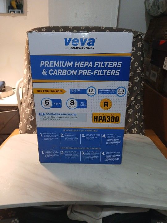 Veva Advanced Filters - HPA300 Compatible - 6 Hepa + 8 Carbon - Value Pack