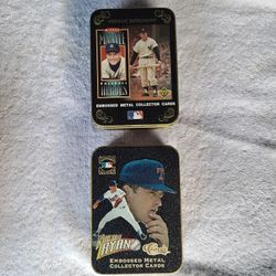 Embossed Metal Baseball collector cards. New