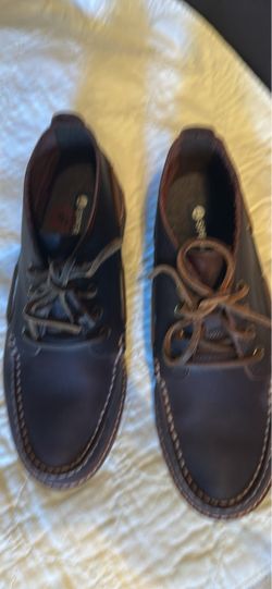Dark Brown Leather Lace-Up  size 8 Shoes