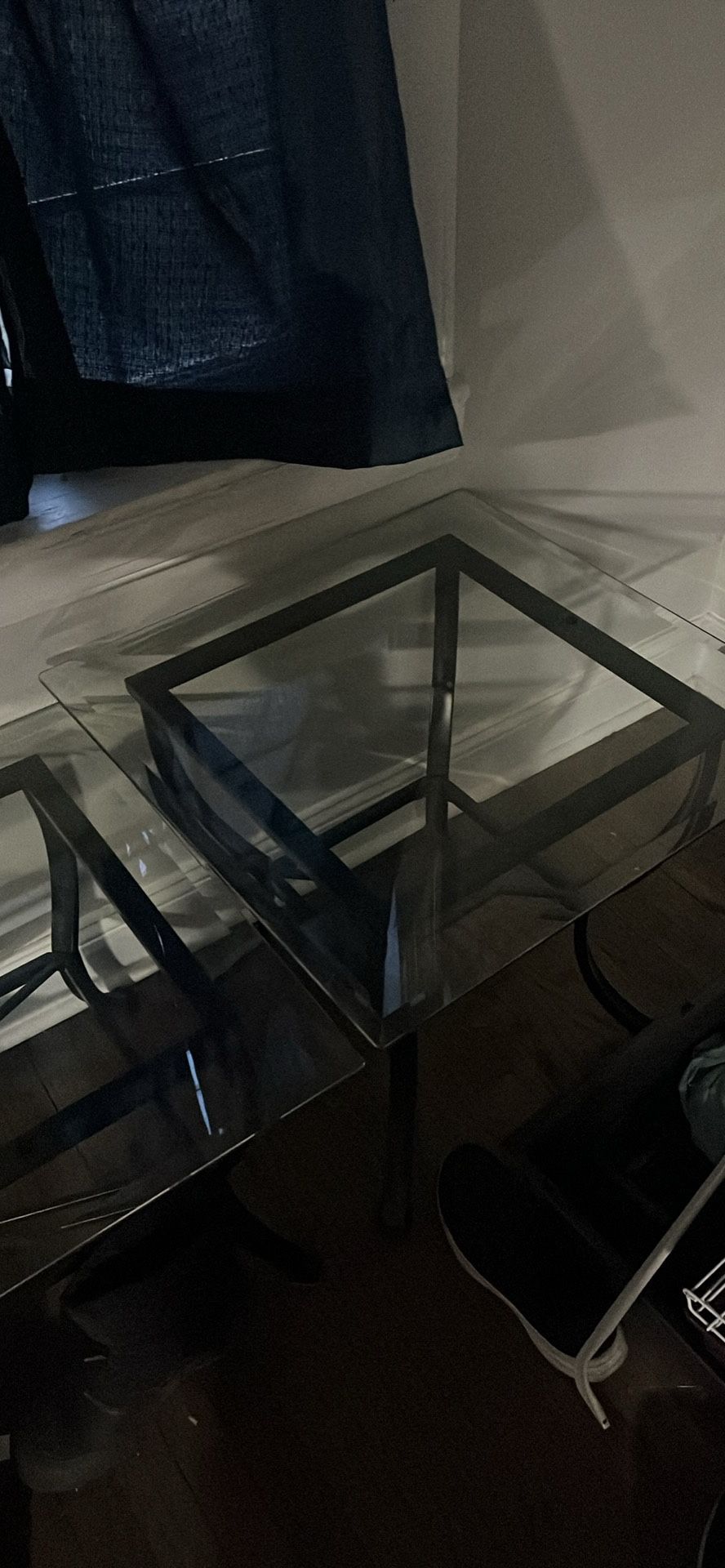 Glass Table W/ Side Tables