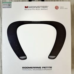 NEW!  Monster Neckband Bluetooth Speaker, Neck Wireless Wearable Speaker with 12H Playtime, True 3D Stereo Sound, Portable Soundwear, IPX7 Waterproof