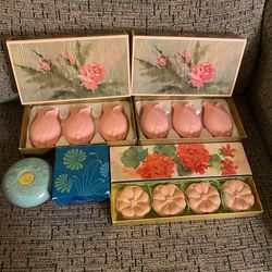Lot of 11 Vintage AVON Perfumed Soaps Touch Of Roses Rose Geranium Sea Garden