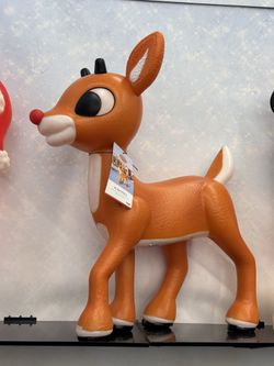 Rudolph The Red Nose Reindeer Christmas Blow Mold Battery Spirit Christmas Rare
