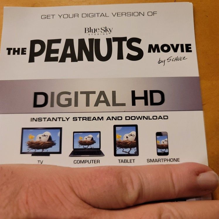 $4 HD DIGITAL MOVIE THE PEANUTS MOVIE $4 OR TRADE FOR A MOVIE I DON'T OWN ALREADY.