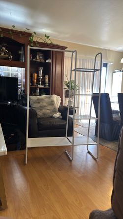 Rack with shelves