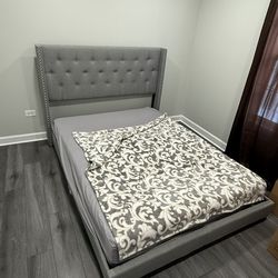 Full Sized Bed Frame With Mattress