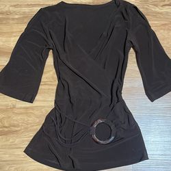 Brown Y2K Early 2000s Style Top