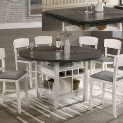 7pc Dining Table Counter Height 