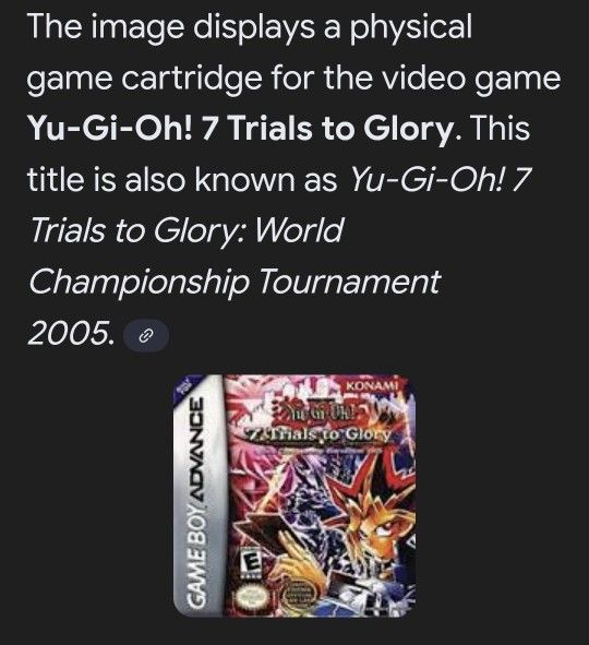 2005 Yugioh 7 Trial To Glory Orininal 