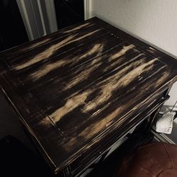 rustic farmhouse-style end table