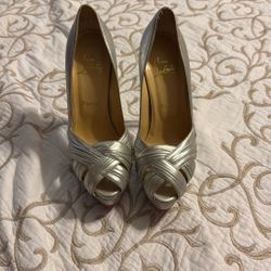 Christian Louboutin Silver Heels 