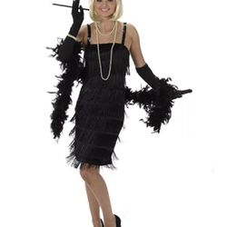 Black Flapper Dress Women's Costume