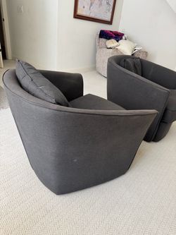 West Elm swivel chairs