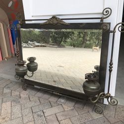 Antique Brass Mirror