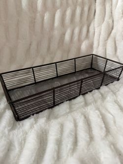 Brown  Metal Wire Mesh Storage Basket