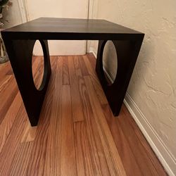 Black Square Wood end Table