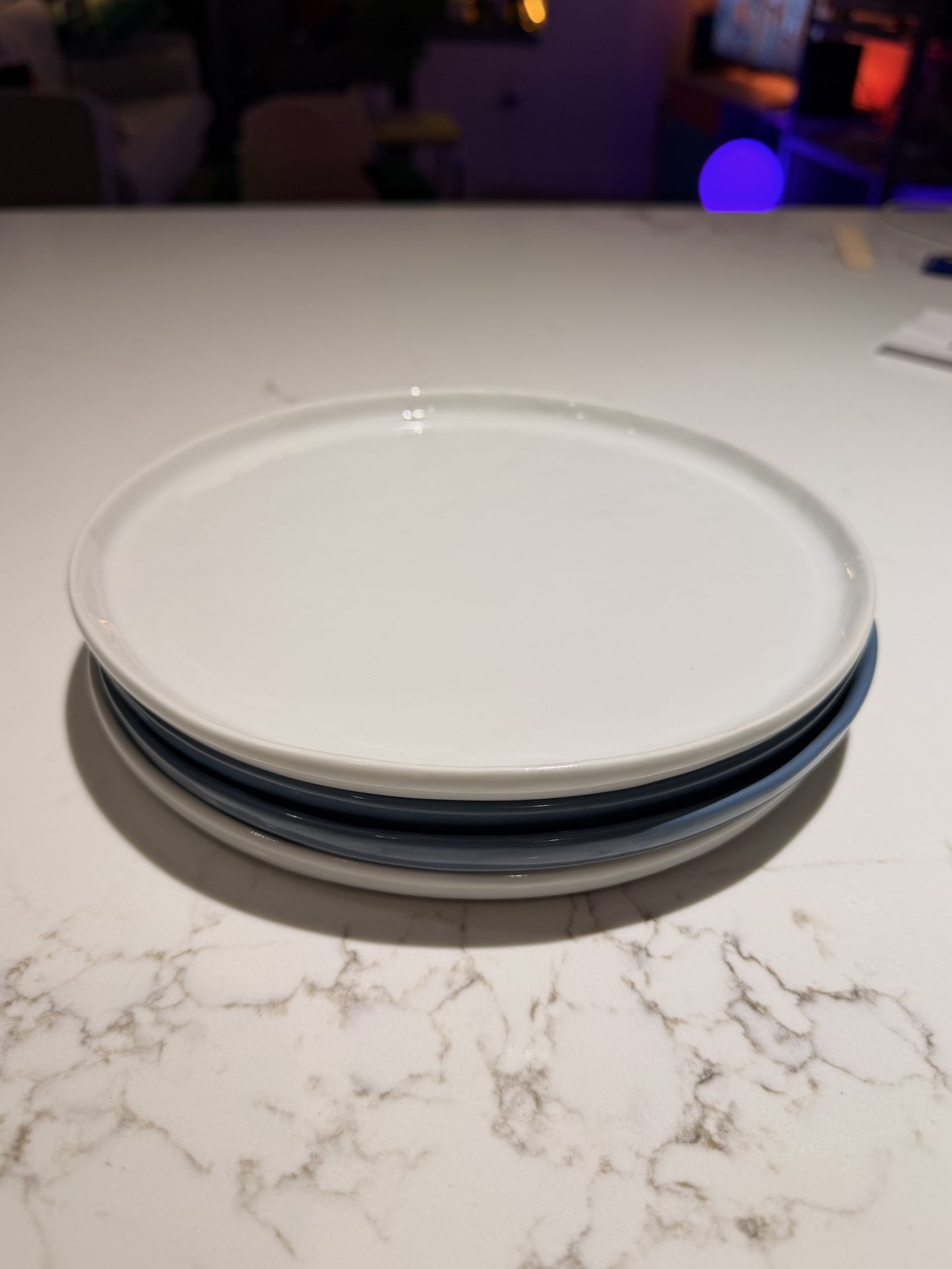 Crate & Barrel Mercer Round Porcelain Salad Plates (Set of 6)