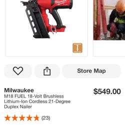Cordless 21-Degree Duplex Nailer