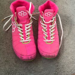 Neon pink rudis shoes 