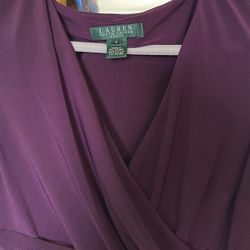 NWT Sz 4 Ralph  Lauren Dress dark purple