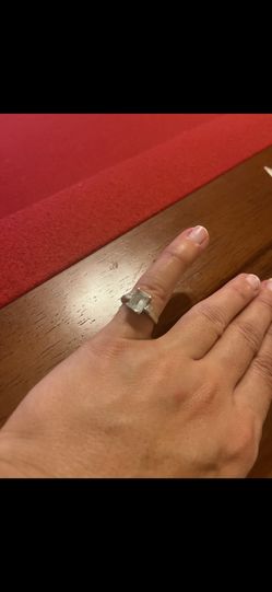 14 Kt Elmerald Diamond Cut Ring Size 5.5