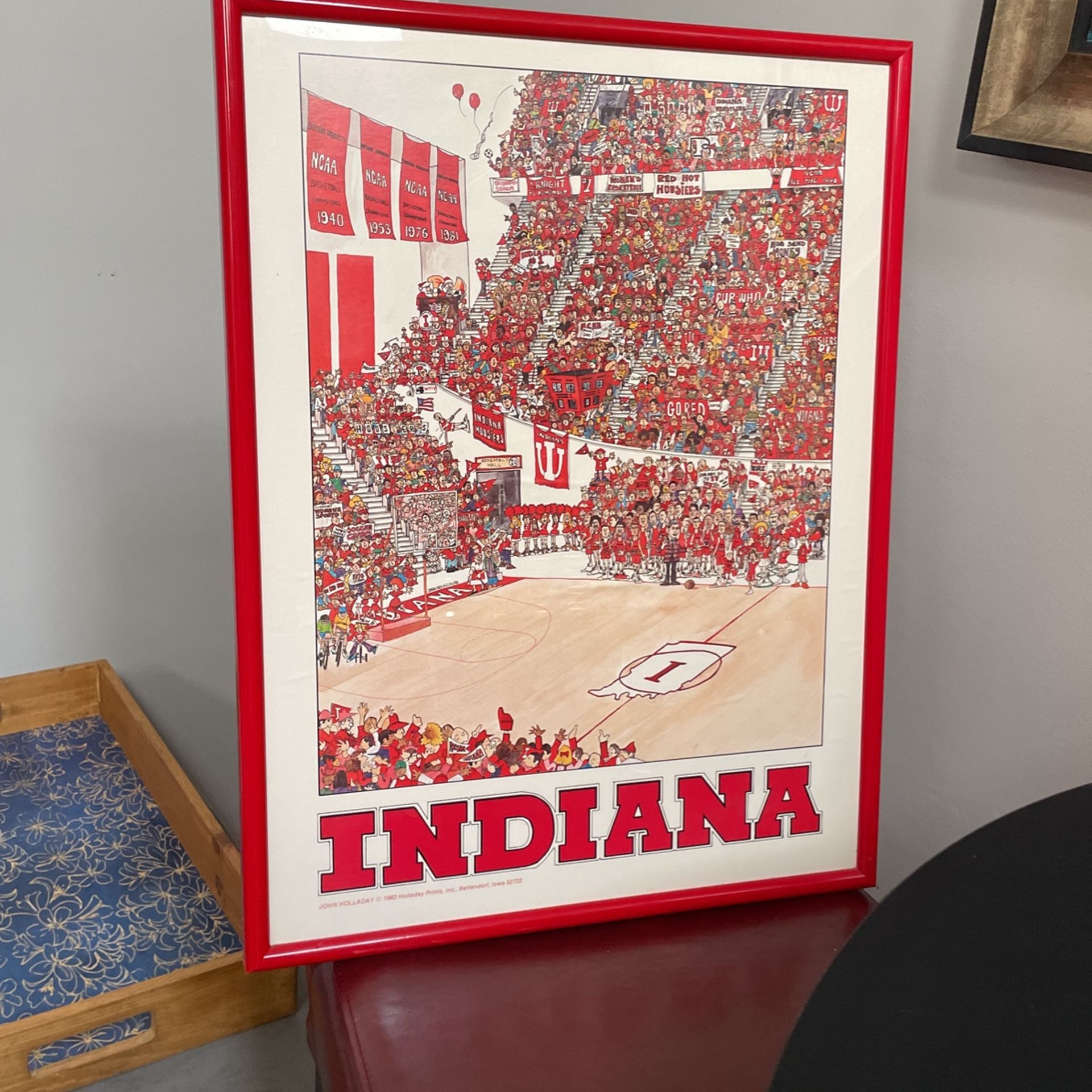 1983 John Holladay IU/Bobby Knight Poster