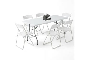 6ft. Table With 6 Chairs.