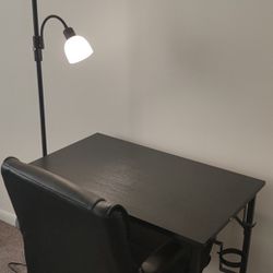 Desk + Chair+ Floor Lamp 