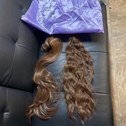 Set Of Two Hair Extensions One Girly One Straight 