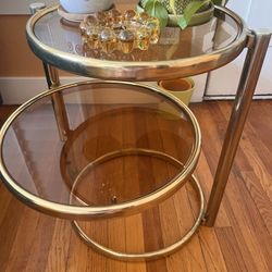 Gold/Brass Vintage Side Table 