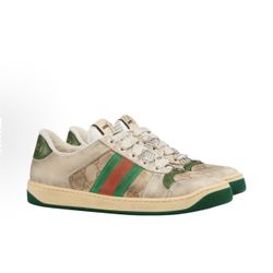 GUCCI Screener Dirty Shoes Canvas GG Enamel Old Fashion Board Shoes(754)56