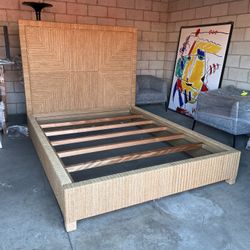 ✨Queen Size Natural Wicker Rope Bed-frame ✨ ($10 Delivery )