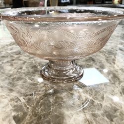 Vintage and possibly older, Pink glass bowls and dish