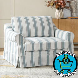 Estevan Farmhouse Slipcovered Chair by Lark Manor