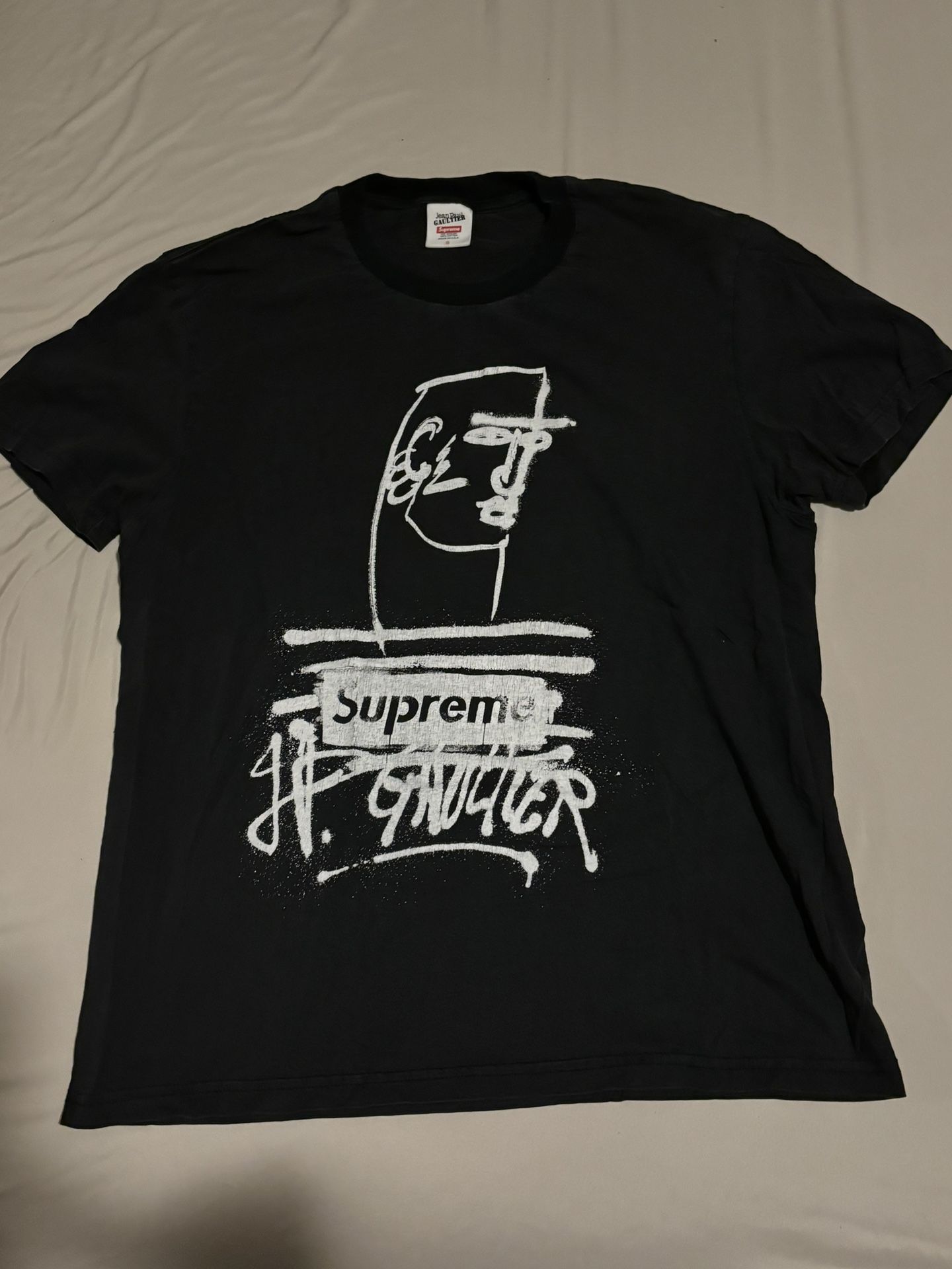Unisex Supreme x Jean Paul Gaultier Box Logo Black Tee