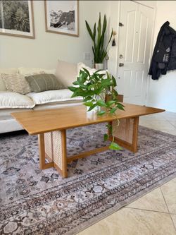 Natural Cane Wicker Coffee Table