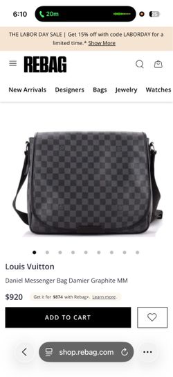 Louis Vuitton Daniel Messenger Bag Damier Graphite MM