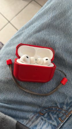 Apple AirPods Pro 3 with Red Silicone Case