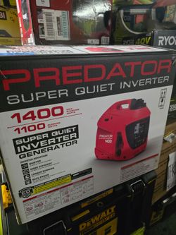 PREDATOR GAS 1400 WATTS INVERTER SUPER QUIET GENERATOR NEW