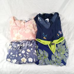 4 Assorted Women Flower Patterned Design Dresses *Clothes/ Dress Bundle*
