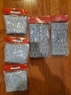 (5) New Glitter Net Ribbon