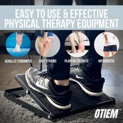 Otiem Pro Black Slant Board for Calf Stretching – Non-Slip Steel  – Lightweight, Portable Slant Board with 4 Adjustable Angles Supporting Up to 500 LB