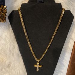 Cross Gold Necklace 