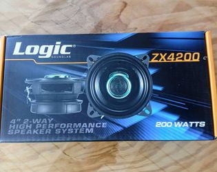 Logic high performance 4" mid range Speakers Brand New In The Box