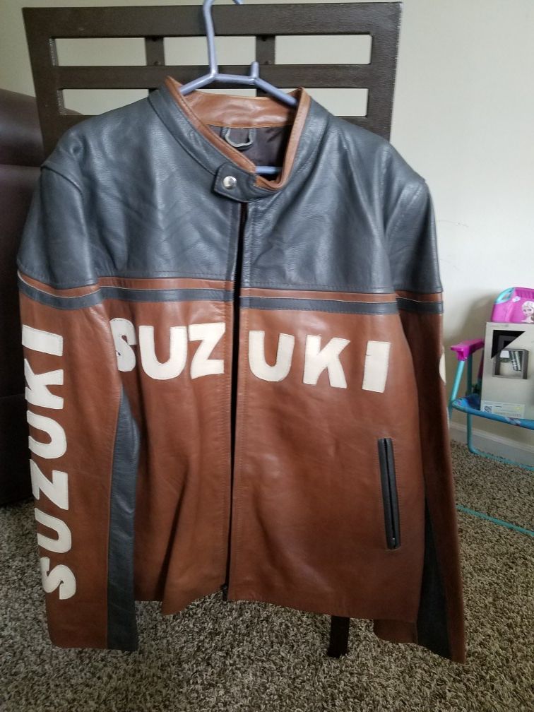 Suzuki motorcycle leather jacket