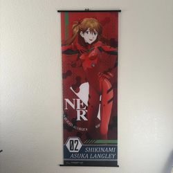 Asuka Langley Neon Genesis Evangelion wall scroll tapestry