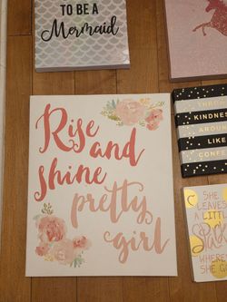 ✨ Girls Bedroom Wall Art Canvas Set – 6 Pieces ✨