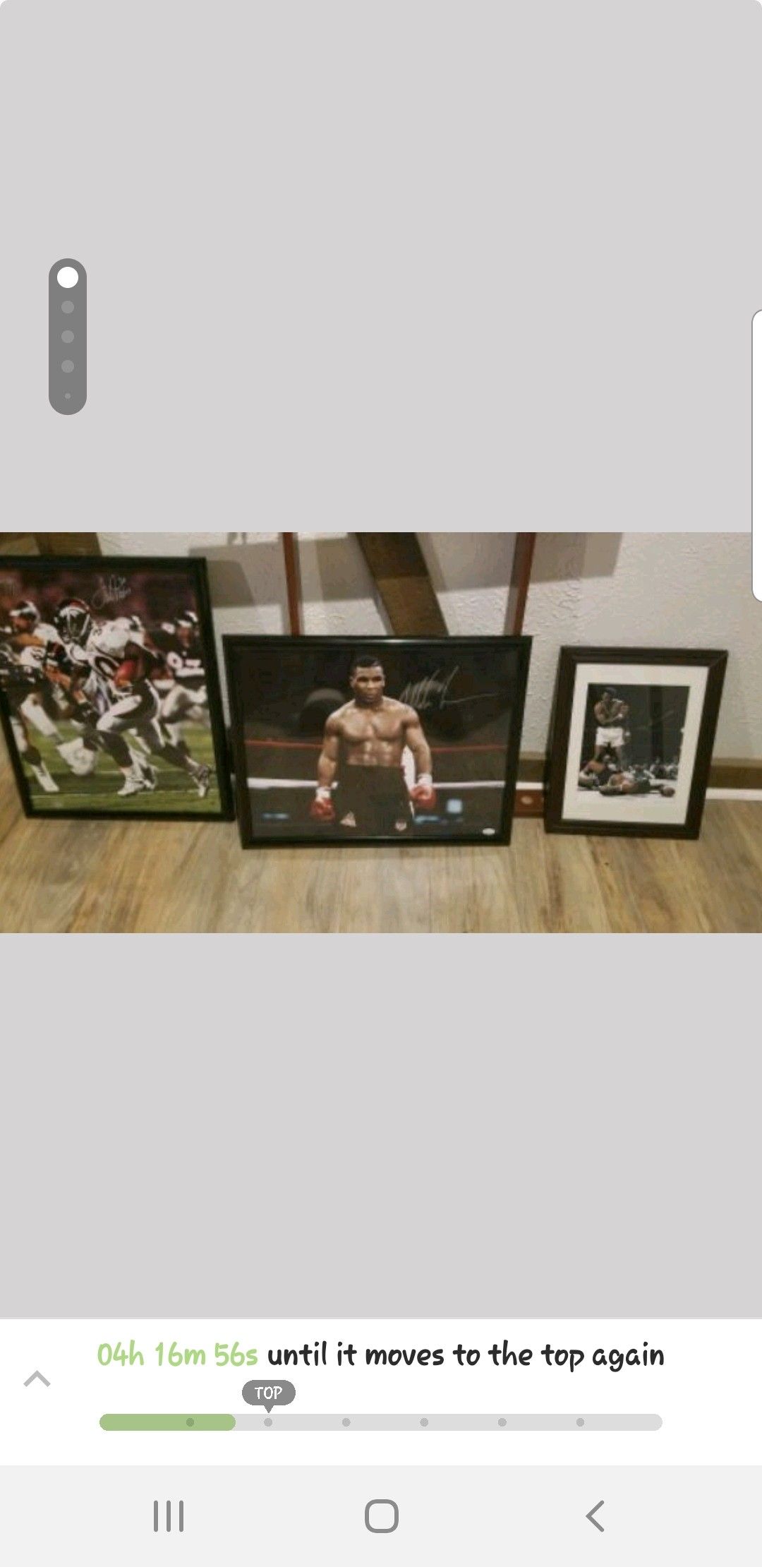 Autographed sports memorabilia (Mike Tyson, Terrell Davis & Muhammad Ali)