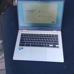 Limited Edition Gaming all Silver Laptop Computer Asus Chromebook 8GB 1000GB 14 inch. 2024 with type C charger. $260! Or Trade for Pokémon cards