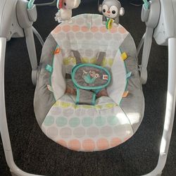 Portable Baby Swing - Grey